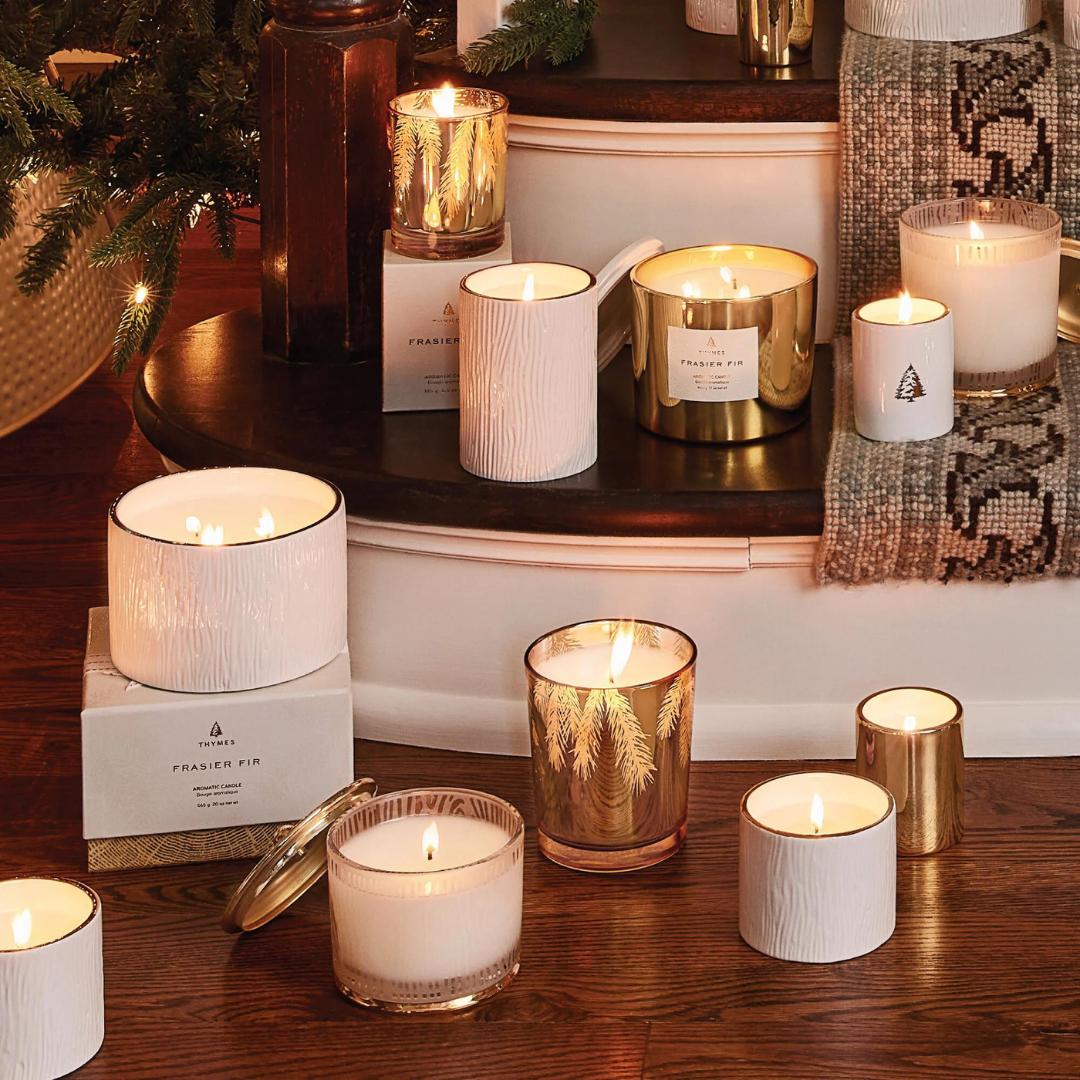 Thymes Gold Poured Candle - Frasier Fir