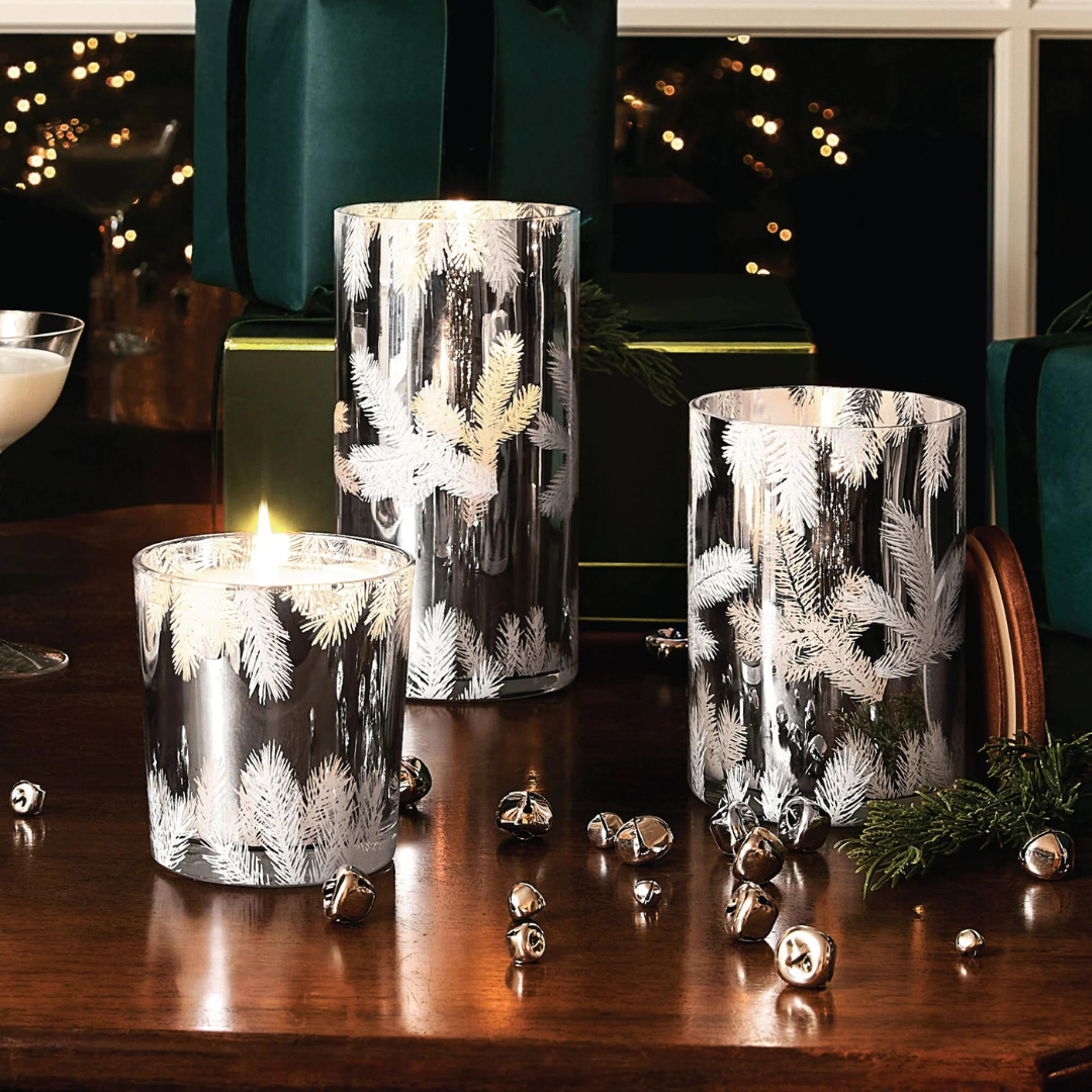 Thymes Silver Poured Candle - Frasier Fir