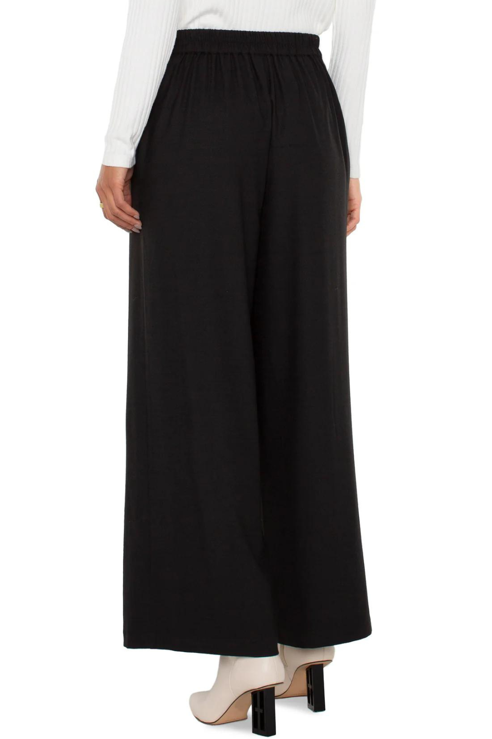 Liverpool Sailor Wide Leg Pants - Black