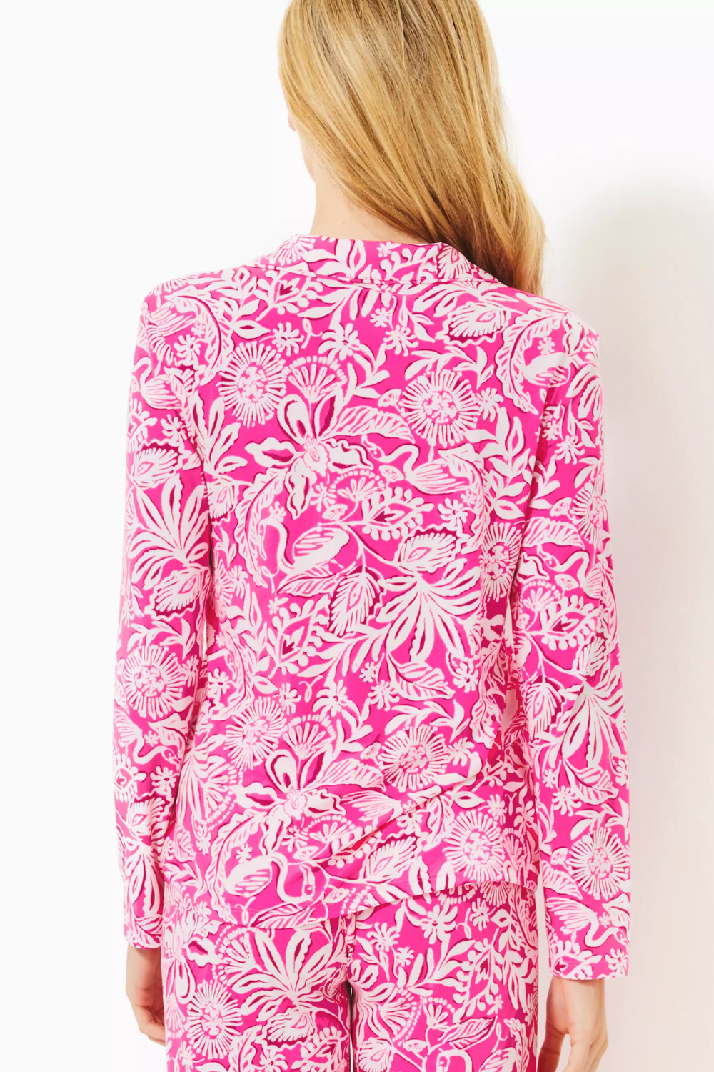 Lilly Pulitzer PJ Knit Button-Up Top - Absolutely Flamazing