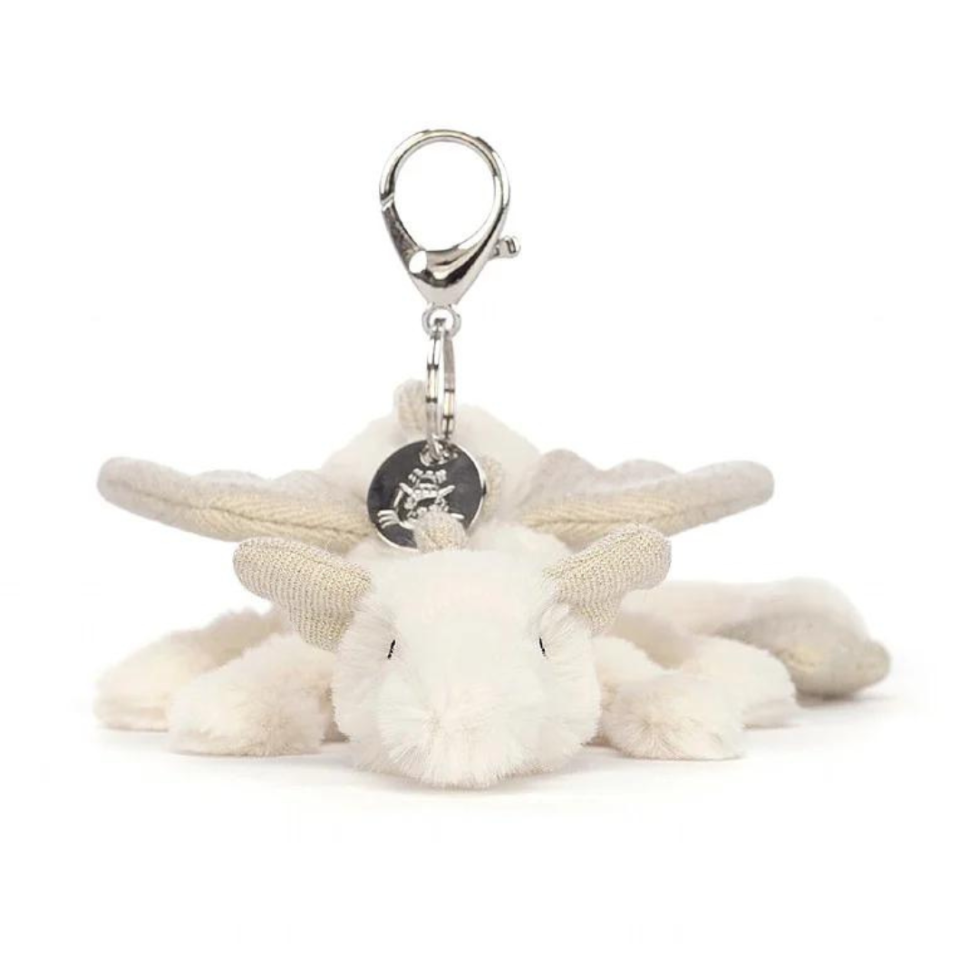 Jellycat Snow Dragon Bag Charm - The Cottage