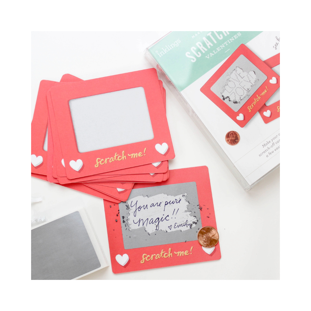 Inklings Paperie Scratch-off Valentine Cards - Scratch-A-Sketch