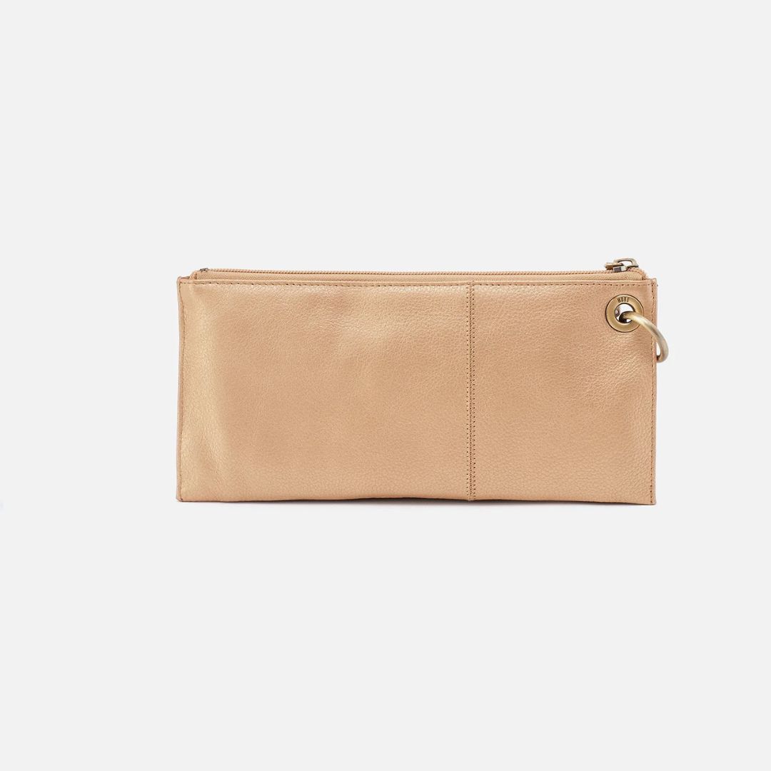 Hobo Vida Wristlet Buffed Leather - Dusty Gold