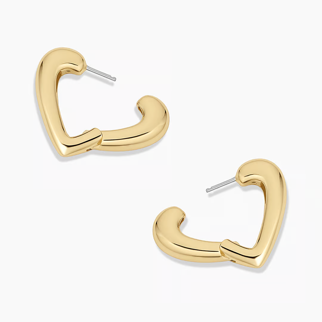 Gorjana Amour Heart Hoops