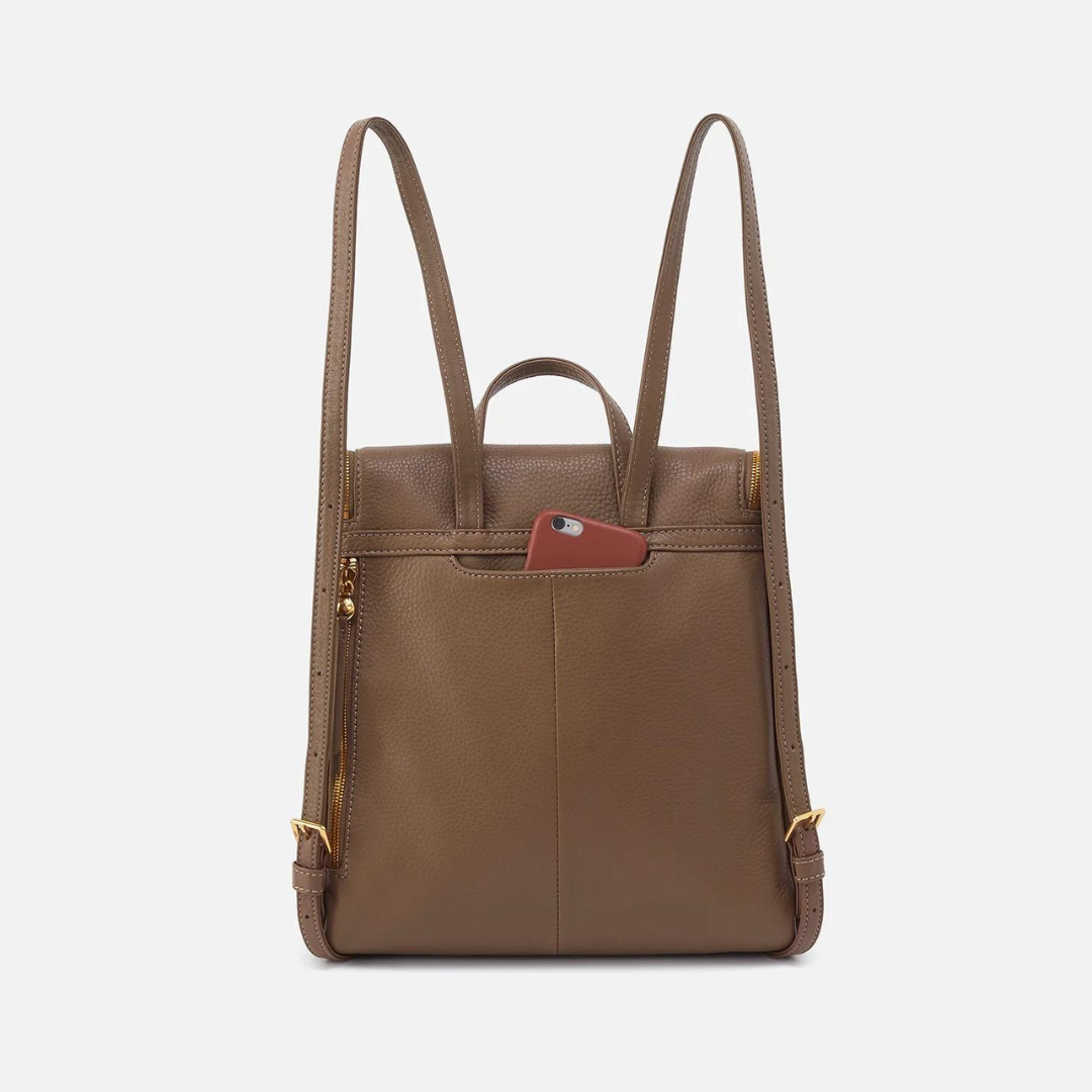 Hobo Fern Backpack Pebbled Leather - Dark Elm