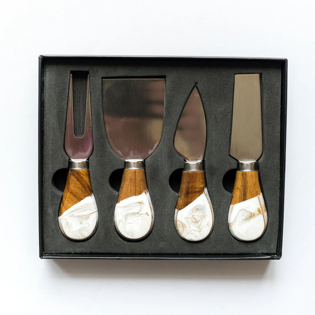 Lynn & Liana Resin Coated Cheese Knife Set