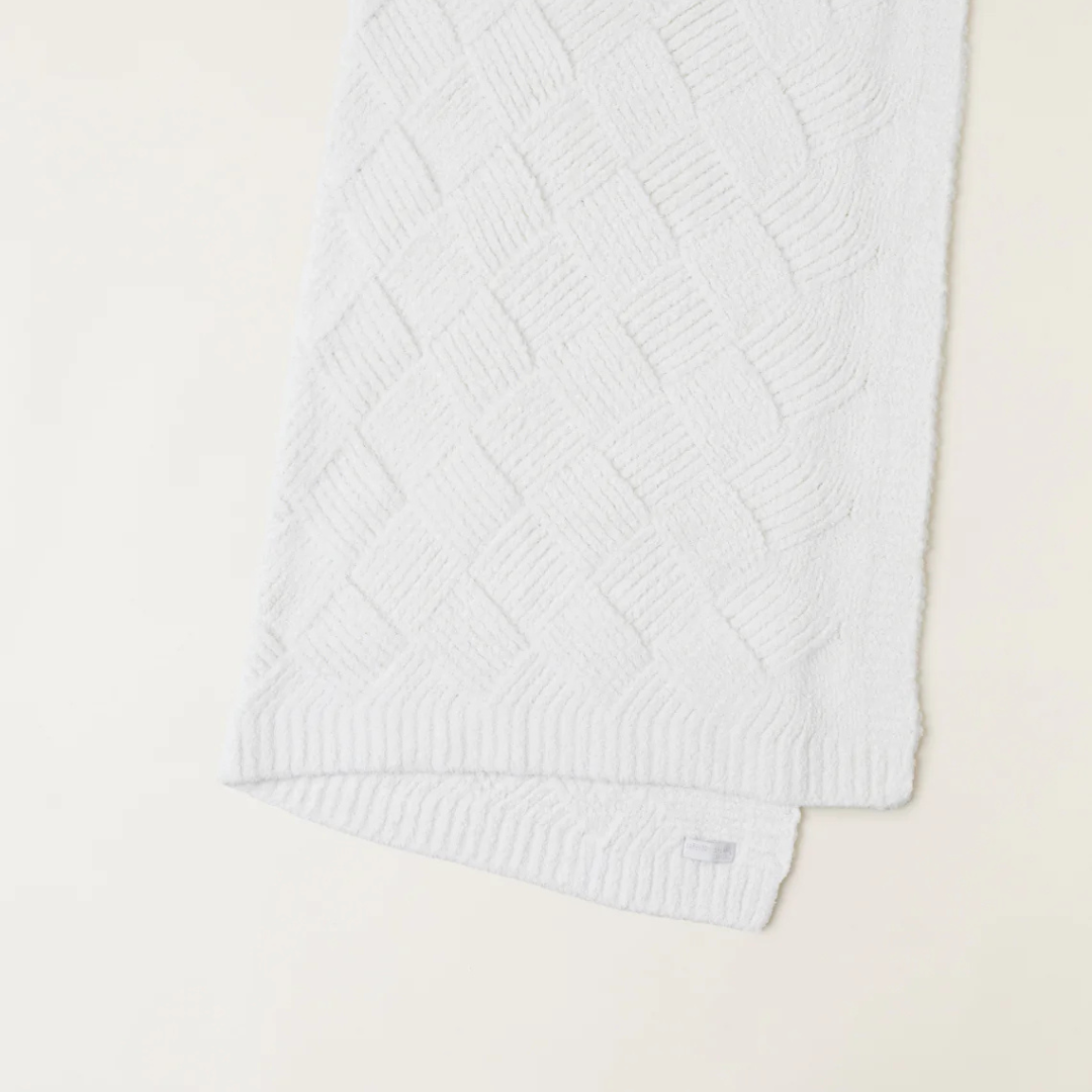 Barefoot Dreams CC Diamond Weave Blanket - Cream