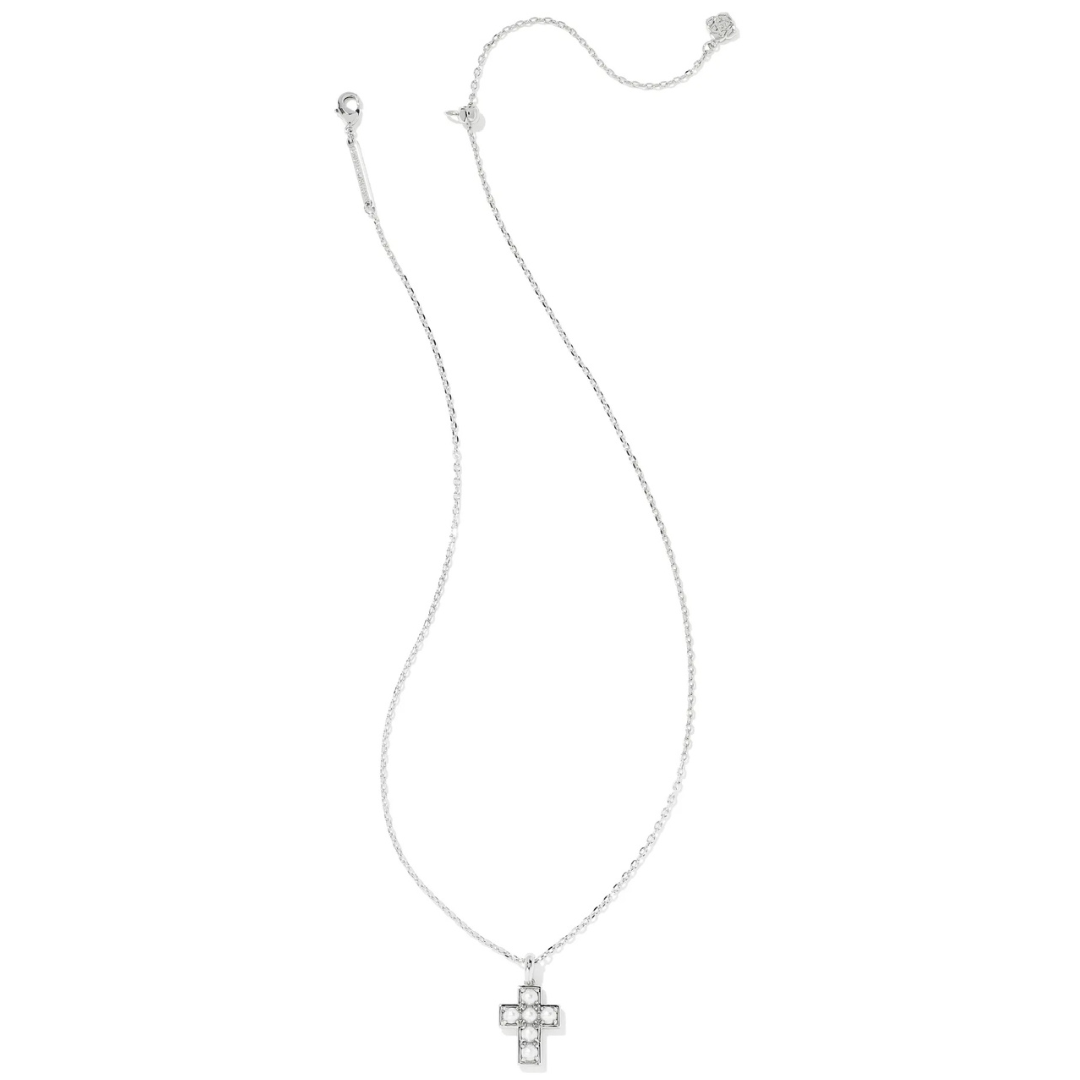 Kendra Scott Pearl Cross Short Pendant