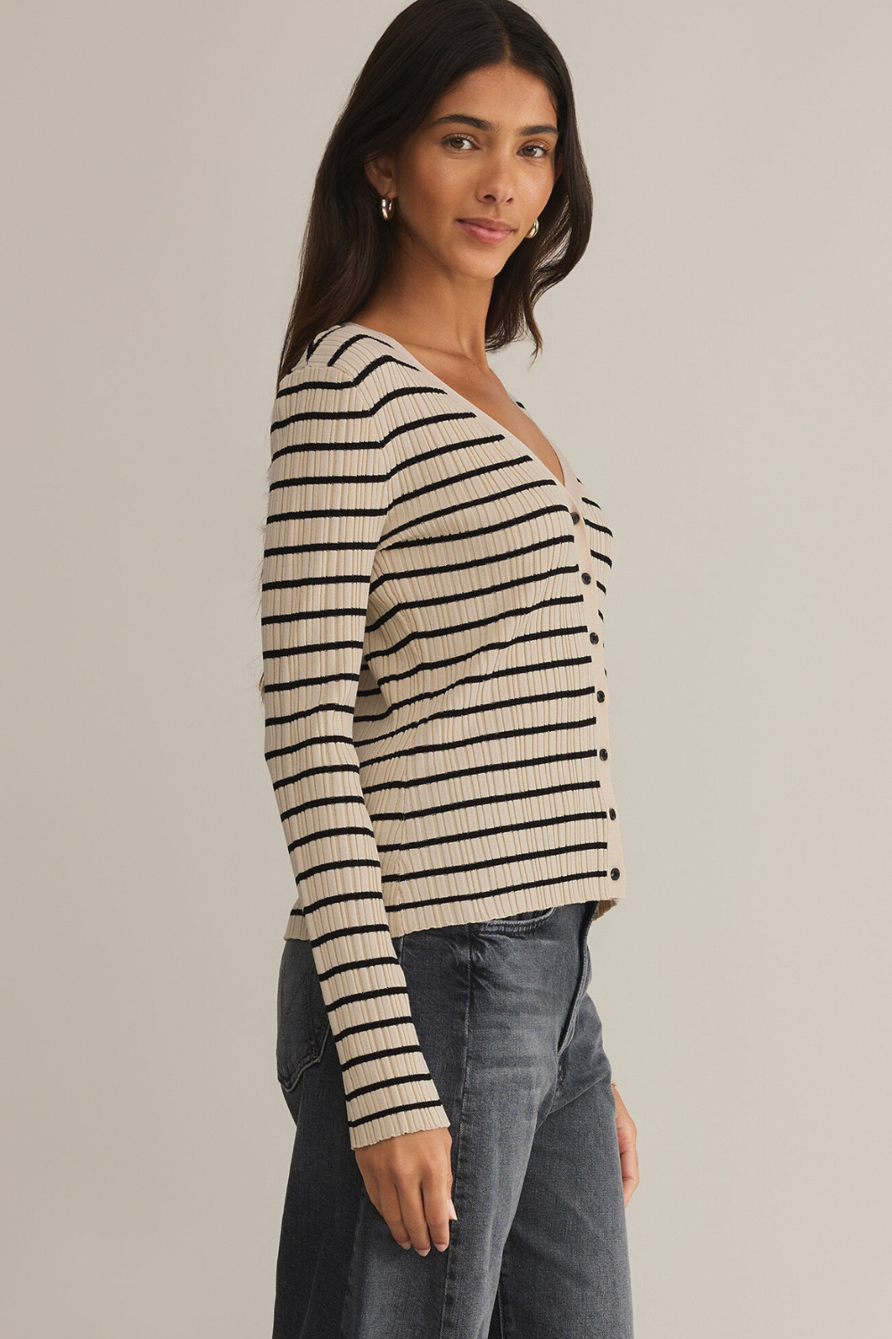 Z Supply Jordana Stripe Sweater - Sandshell