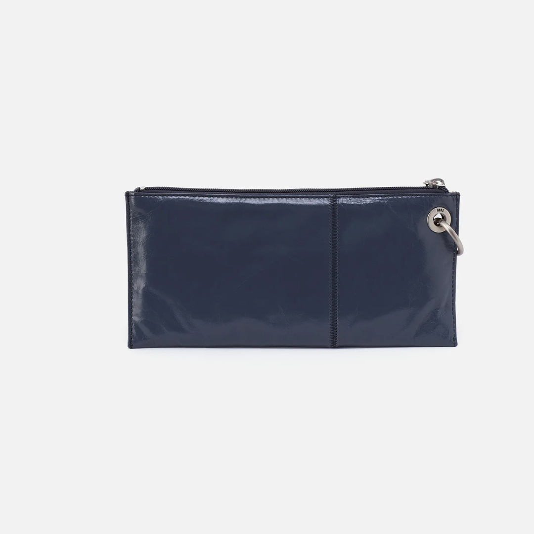 Hobo Vida Wristlet Polished Leather - Blue Stone