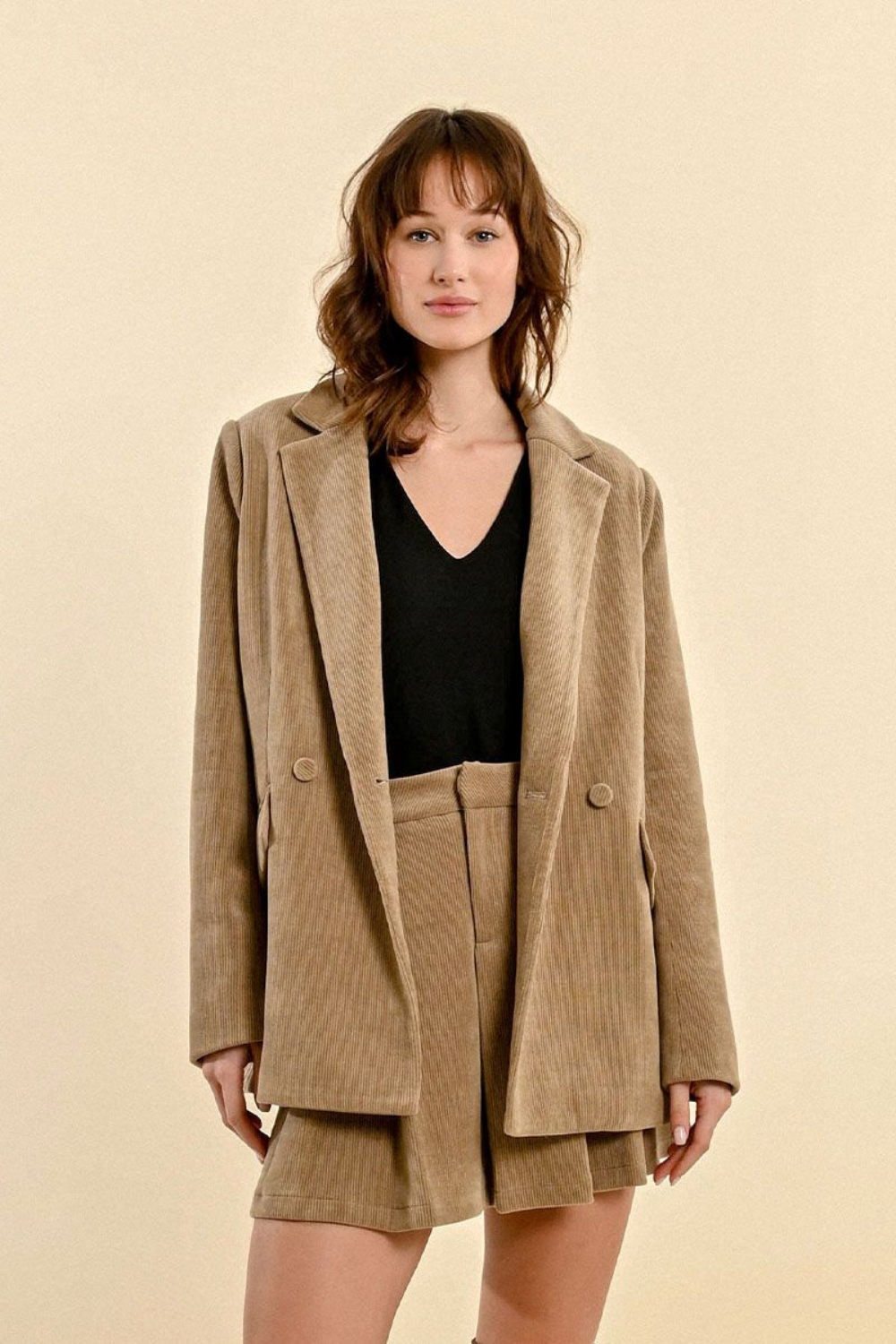 Molly Bracken Woven Blazer - Beige - The Cottage