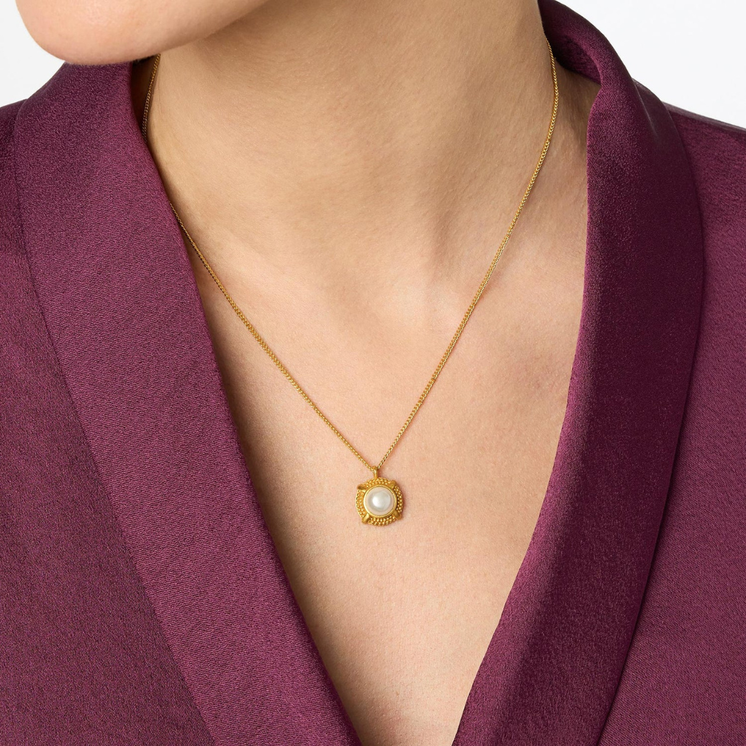 Julie Vos Cabochon Solitaire Necklace