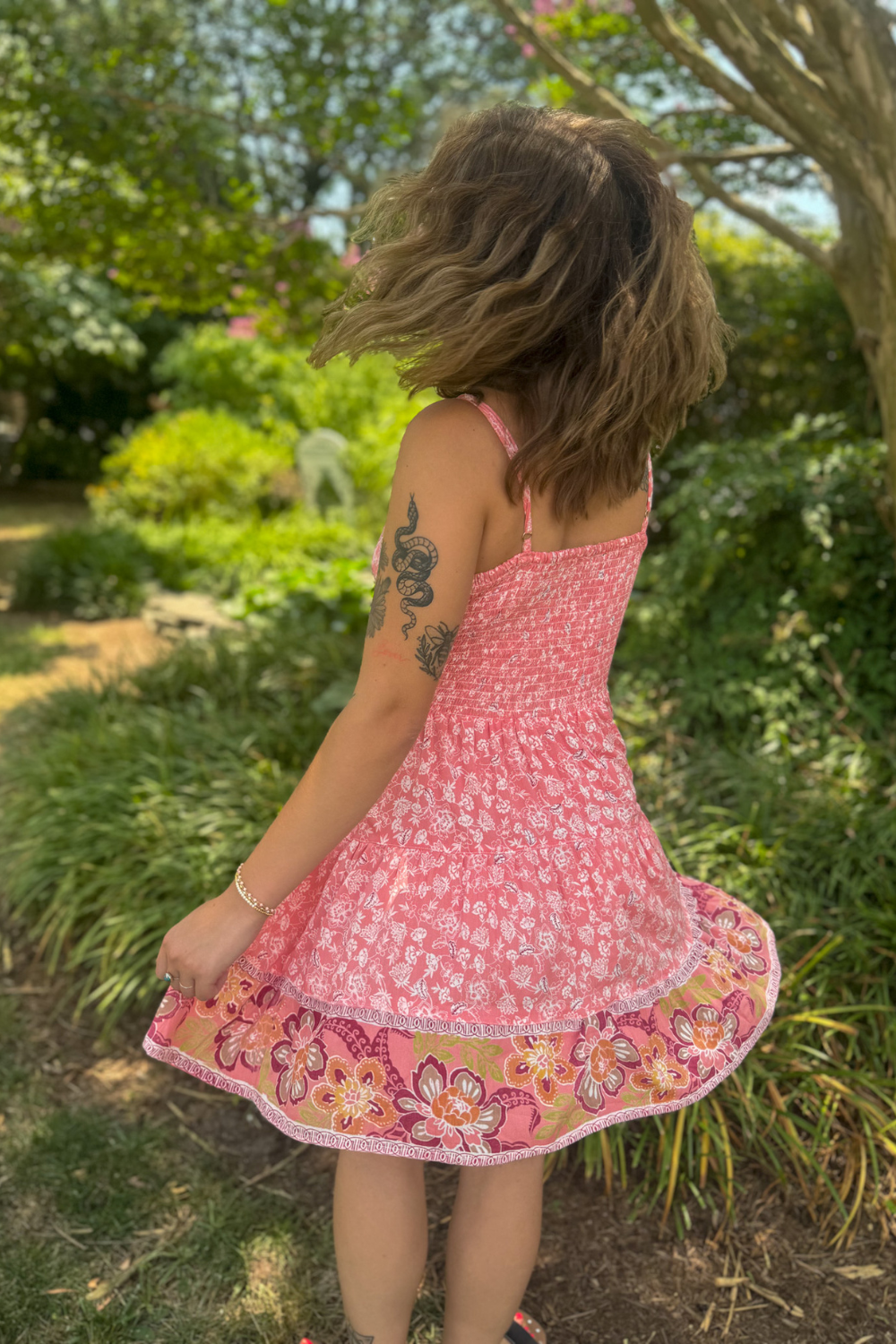 Angie Peek-a-boo Tiered Skirt Sundress