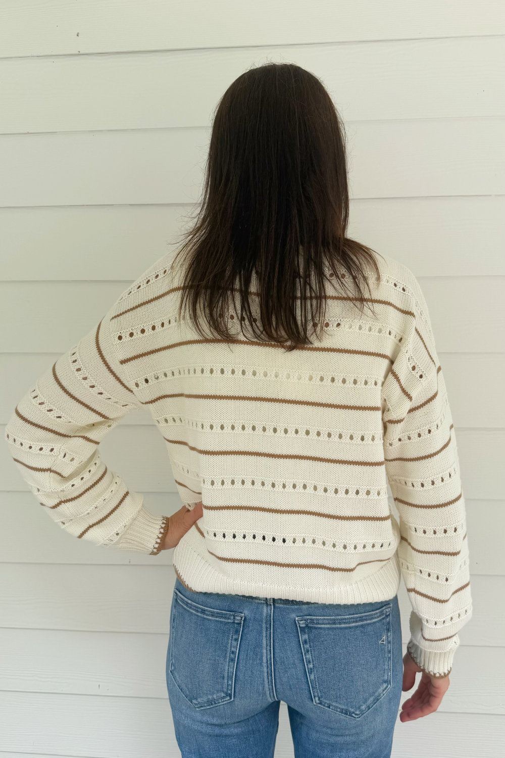 Z Supply Darby Stripe Sweater- Sandstone
