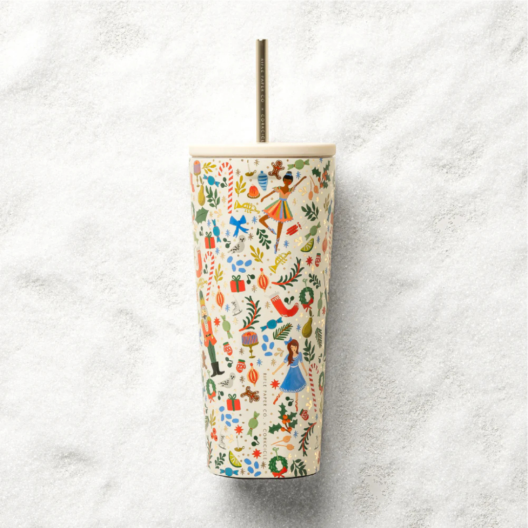 Corkcicle Cold Cup - 24 oz - Rifle Paper Nutcracker