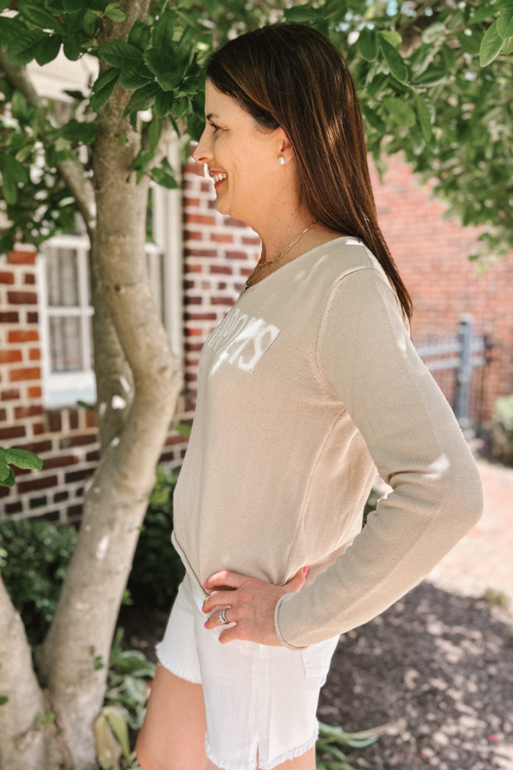 V-Neck Embroidered Sweater - Annapolis