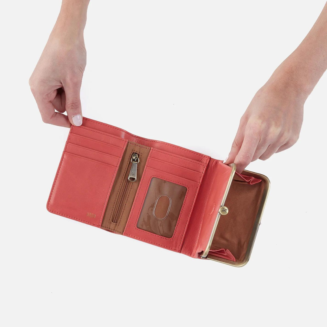 Hobo Robin Compact Wallet Polished Leather