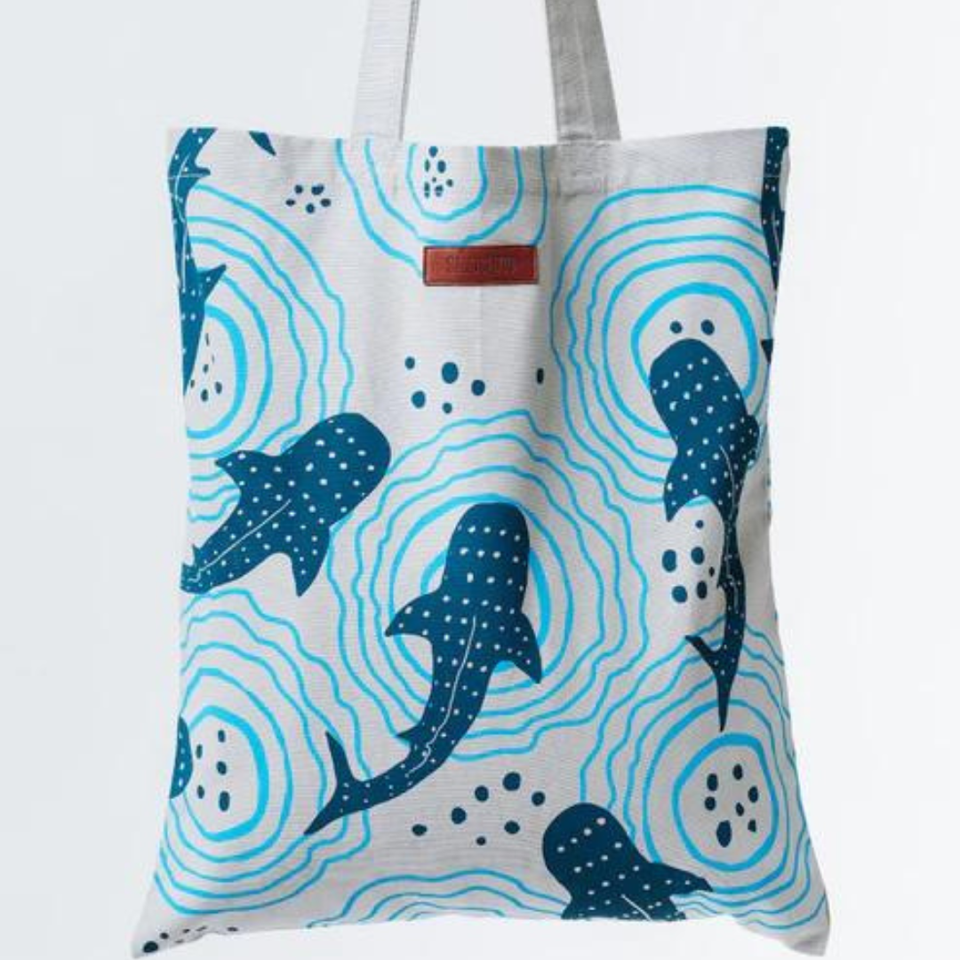 Sand Cloud Everyday Tote - Shark Ripples