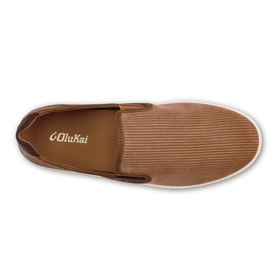 Olukai Lae'ahi Kapa Slip Ons - Tan/Dark Wood - The Cottage