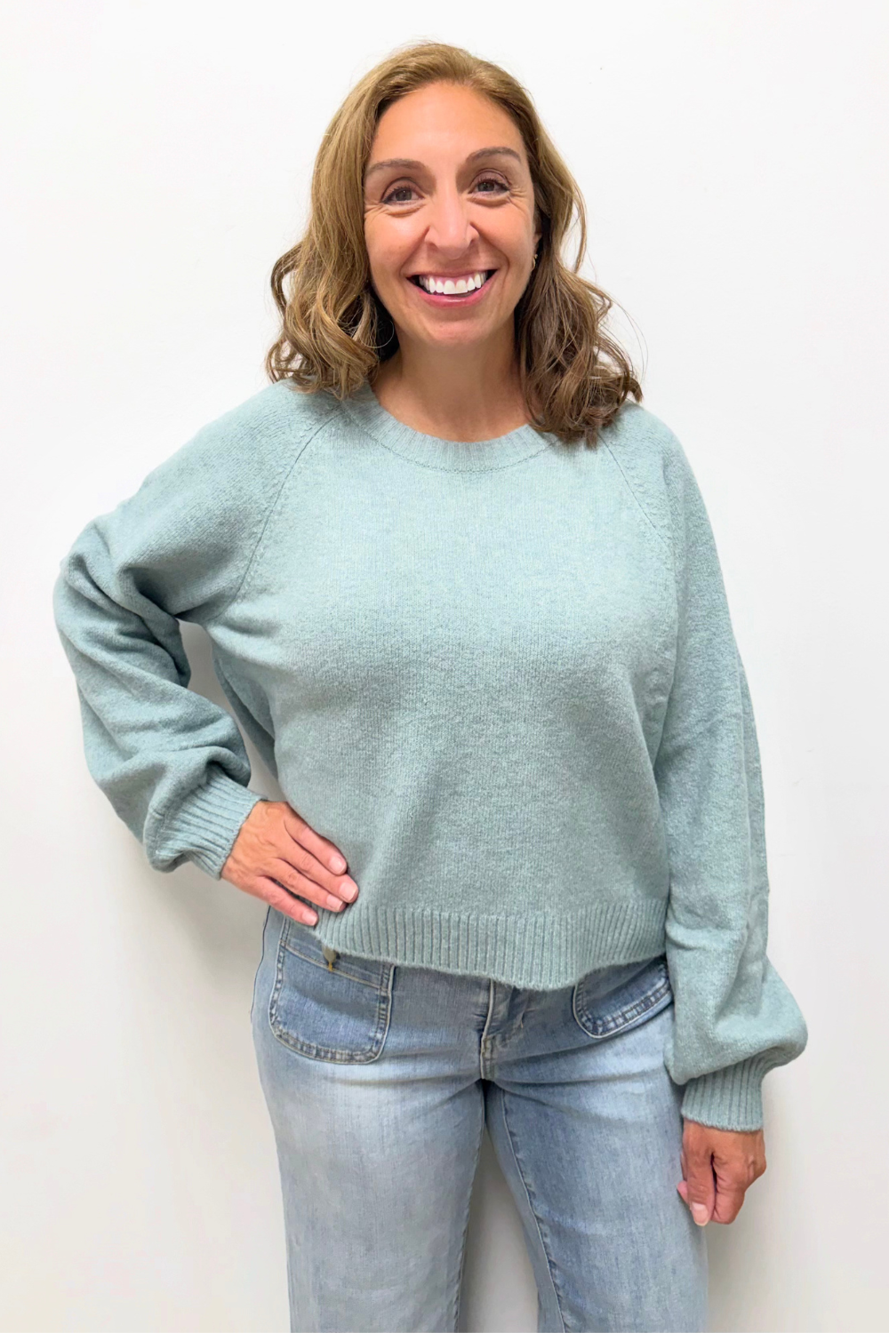 Z Supply Coming Up Sweater- Soft Succulent