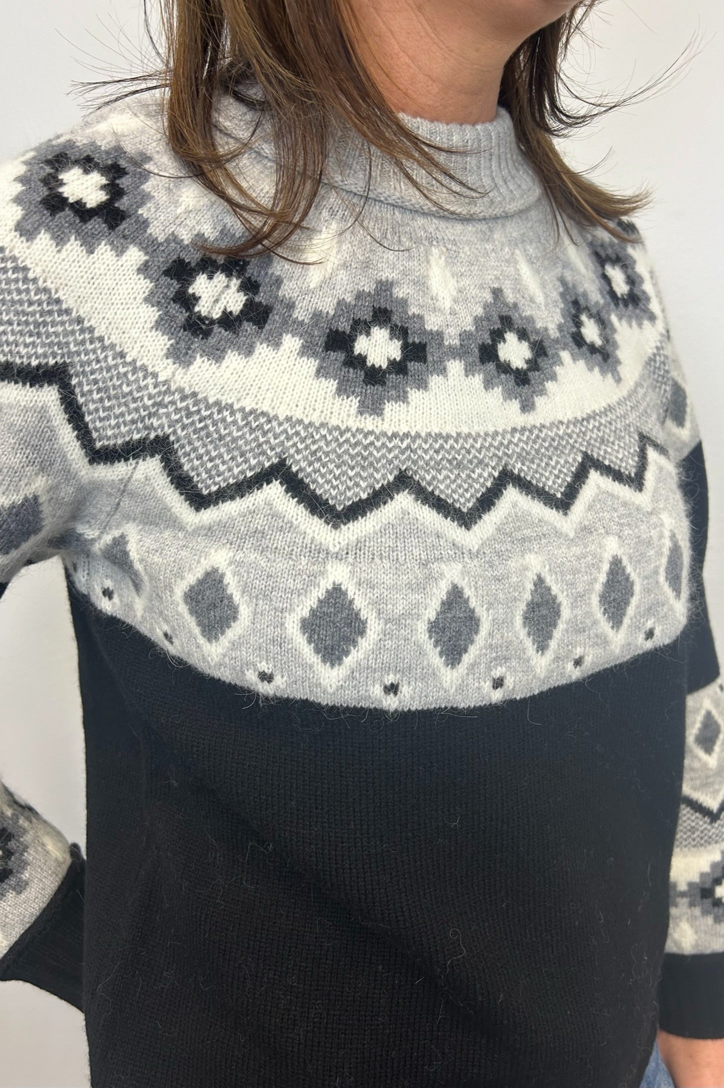 Alashan Adeline Fair Isle Crew Neck