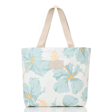 Tote bag with floral pattern on a white background