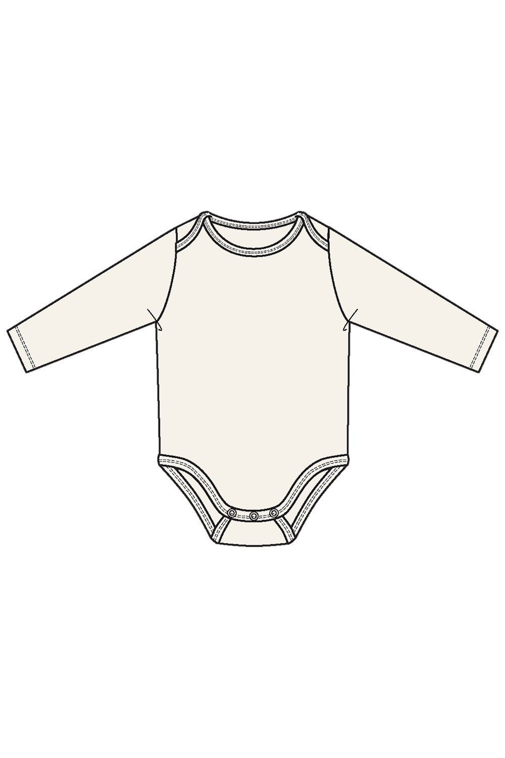 Angel Dear Long Sleeved Ribbed Sugar Swizzle Bodysuit- Ivory - The Cottage