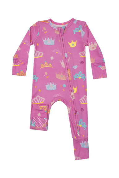 Angel Dear Princess Crowns 2 Way Zip Romper - The Cottage