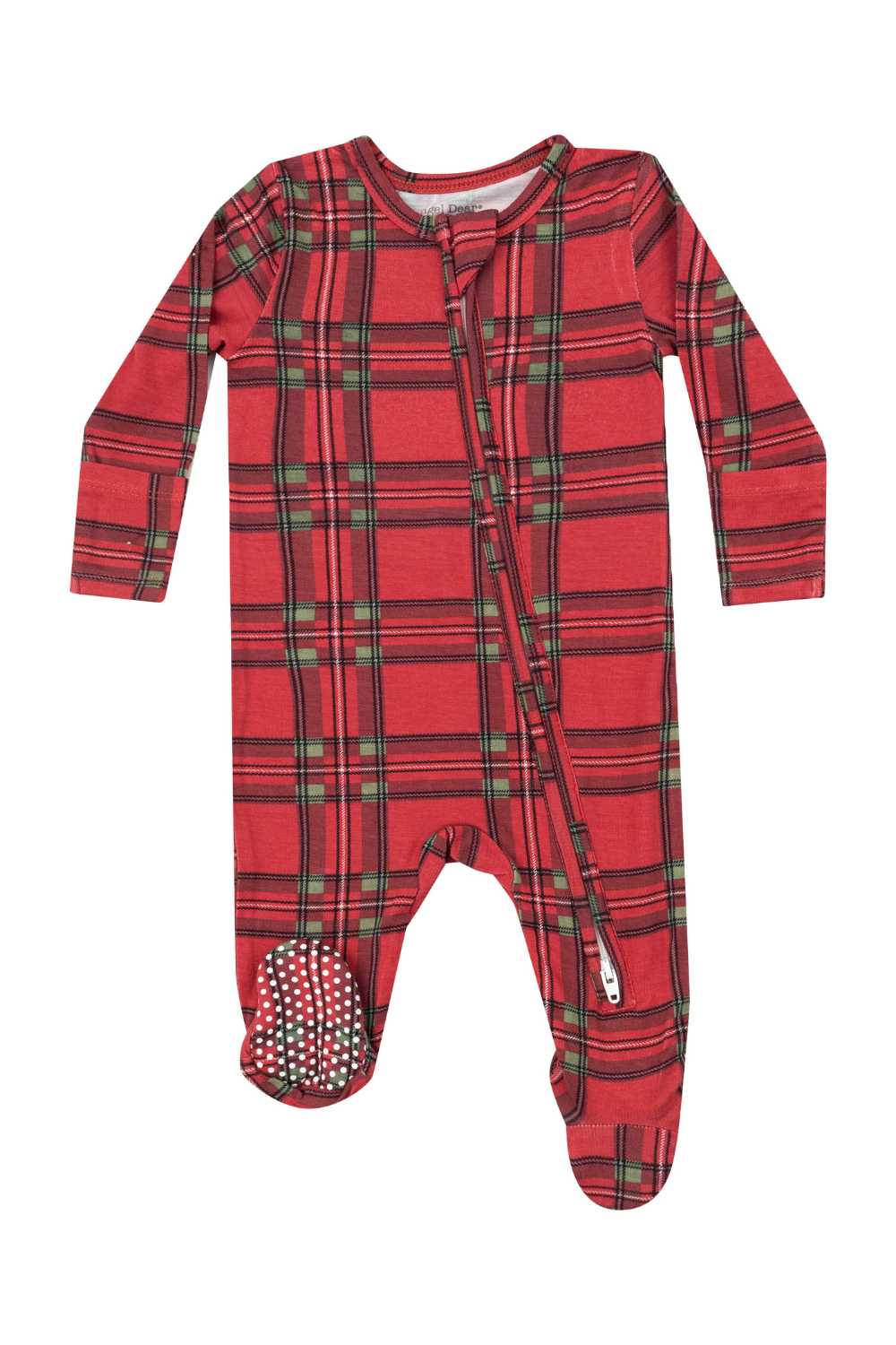 Angel Dear Vintage Holiday Plaid 2 Way Zipper Footie - The Cottage