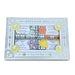 Beekman 1802 Sweet to be Kind gift set soap box, featuring four individually wrapped goat milk soaps with botanical illustrations of grapes, lilac, yellow lemon, and orange on a light blue patterned box.