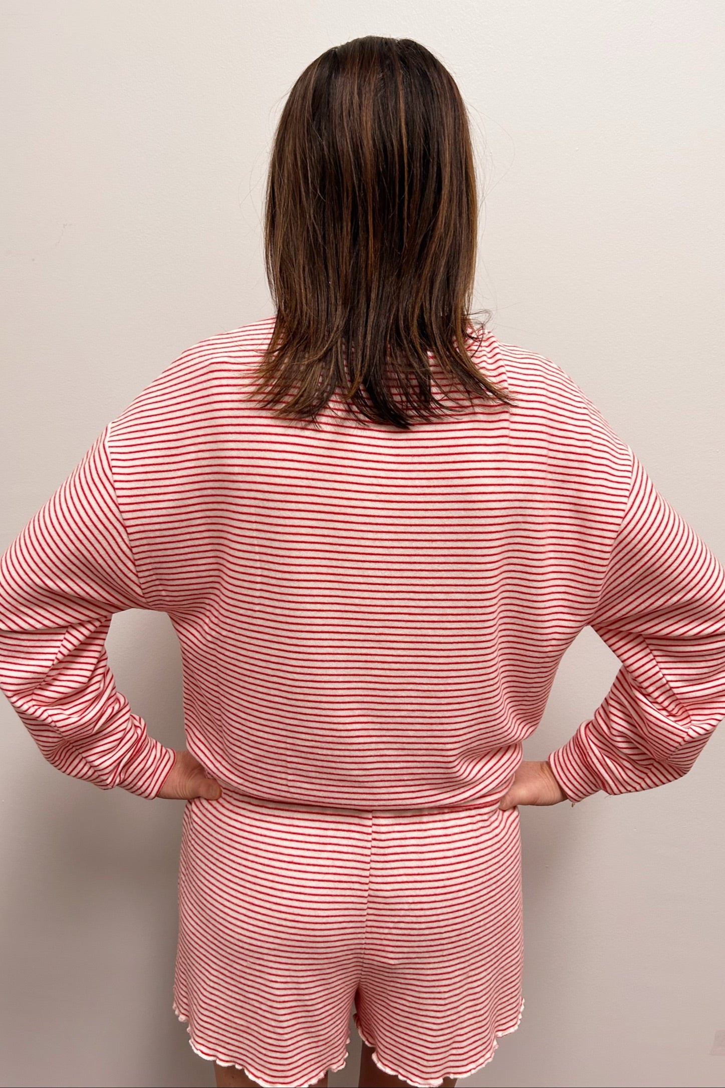 Z Supply Bisous Stripe Longsleeve Top - Rendezvous