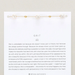 Text on a white background with a gold chain and pearls at the top.