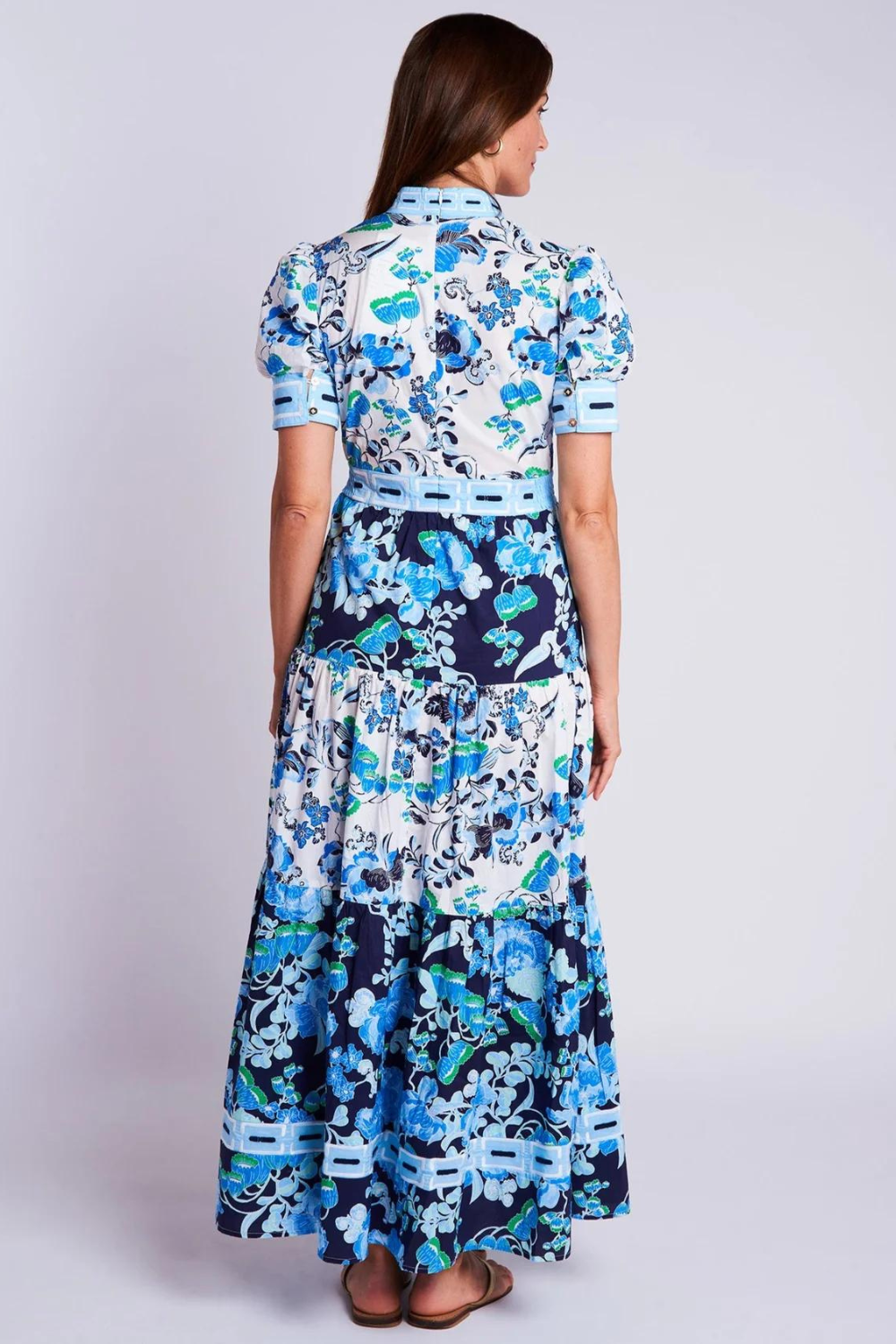 CK Bradley Annabelle Short Sleeve Dress - Cordelia White & Blue