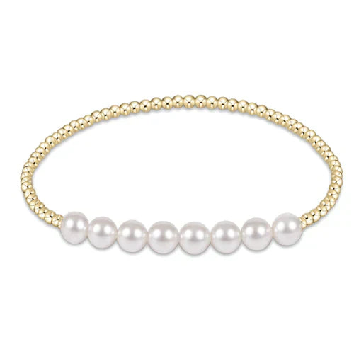 Enewton Classic Gold Beaded Bliss 2.5mm Bead Bracelet - Pearl