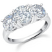 Crislu Classic 3 Stone Ring - Platinum - The Cottage