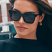 Diff Eyewear Bella Sunglasses-Black/Grey Polarized