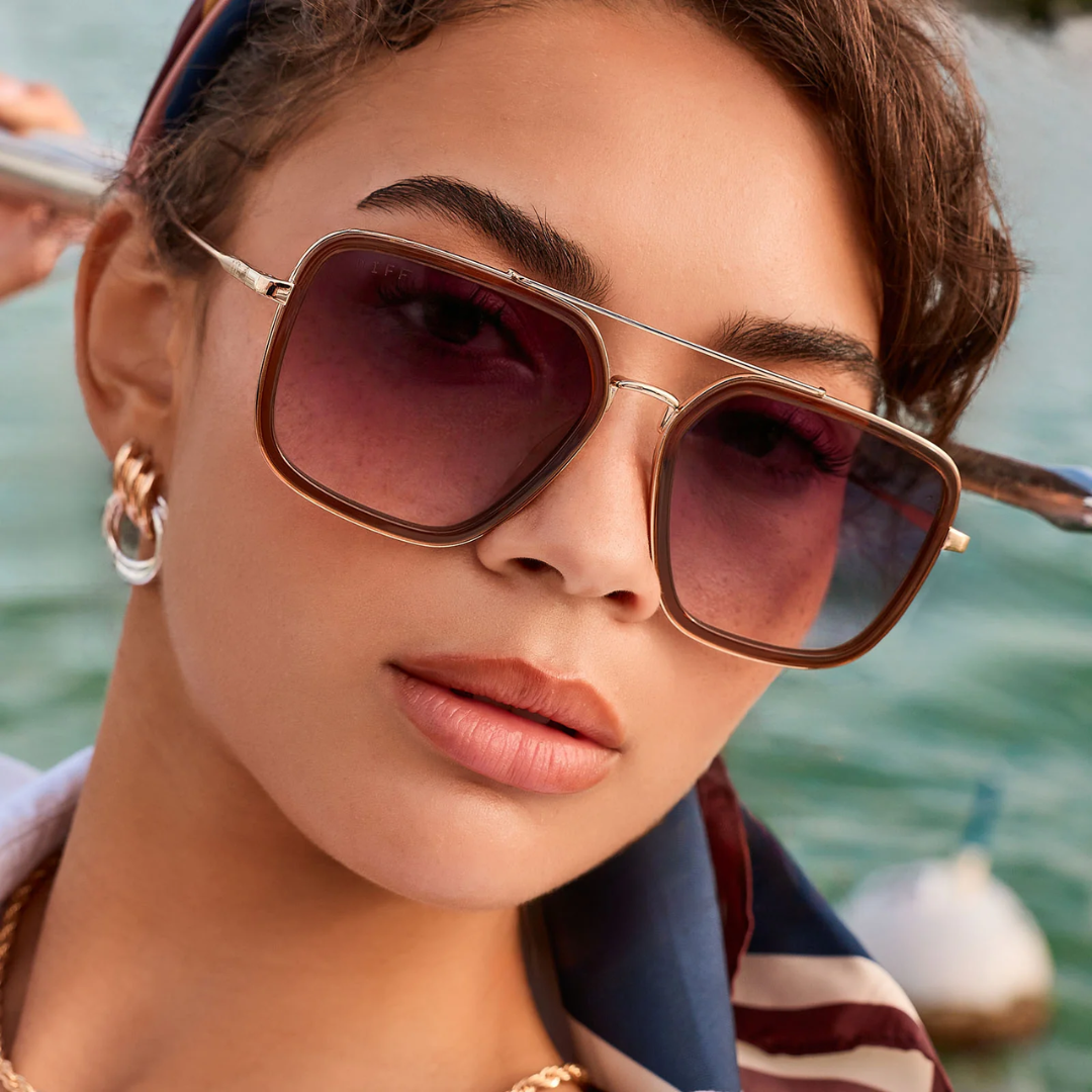 Diff Eyewear Jordan Sunglasses whiskey