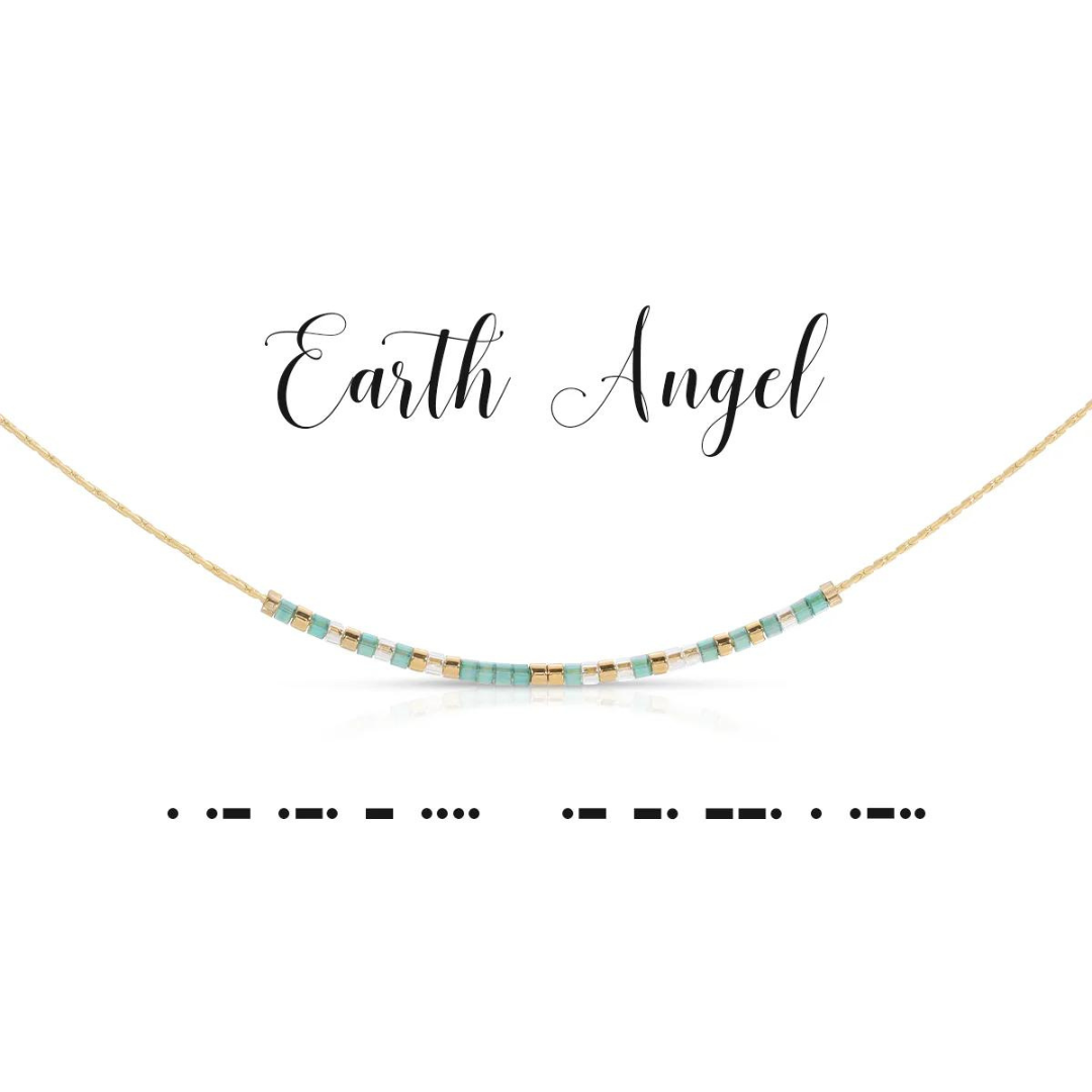 Dot & Dash Morse Code Necklace - Earth Angel