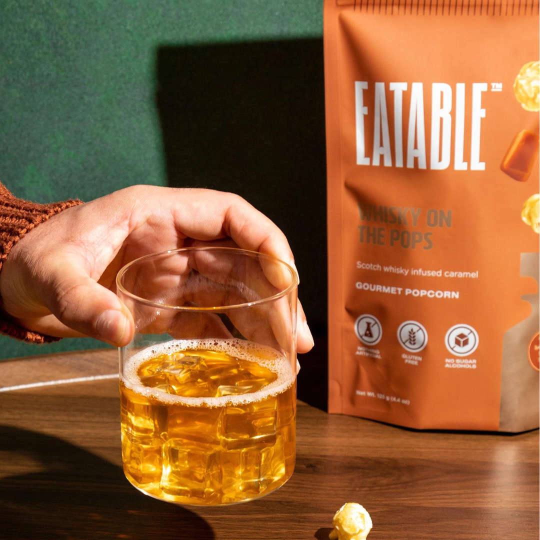 Eatable Whisky on the Pops- Scotch Infused Caramel Popcorn