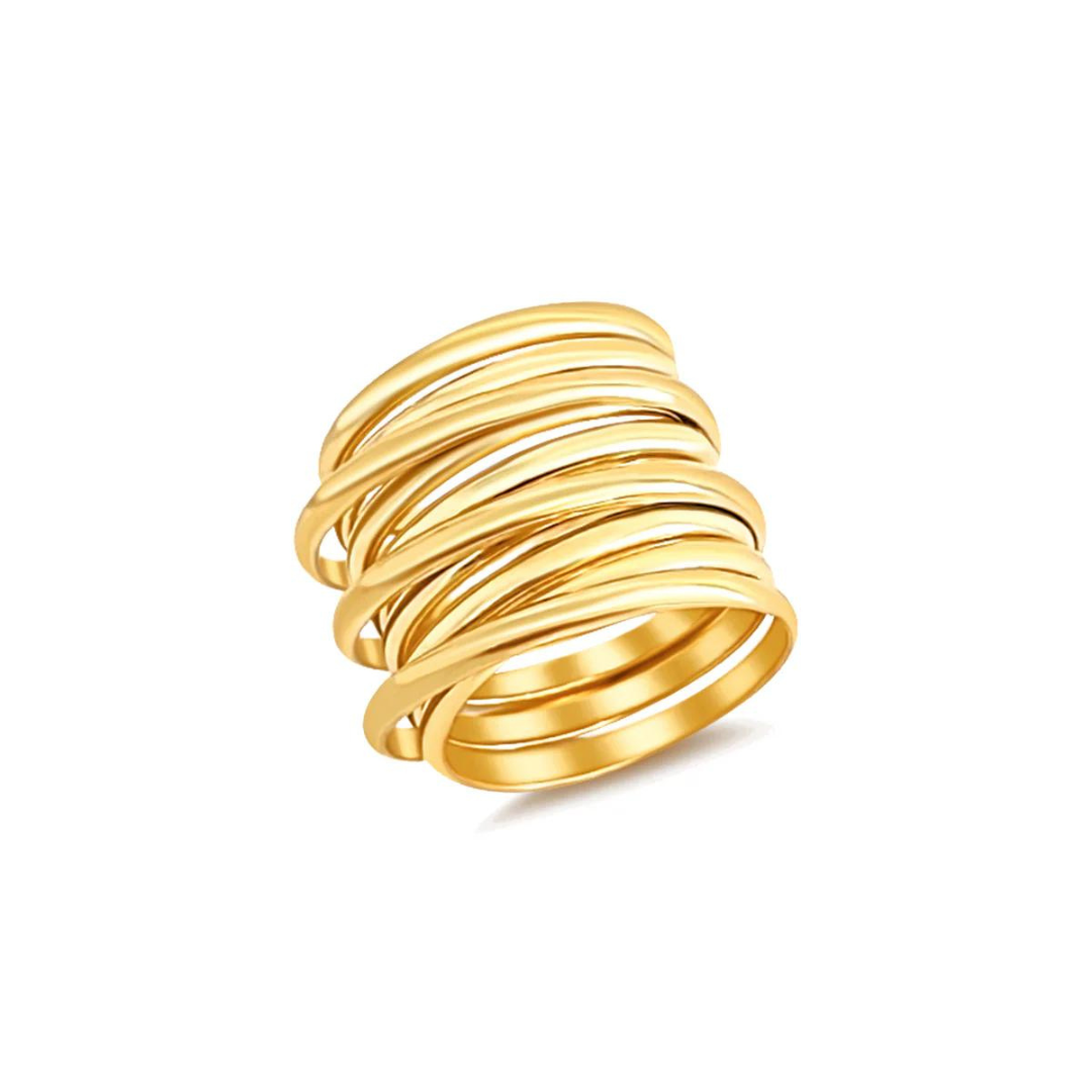 Ellie Vail Margot Coil Band Ring - Gold