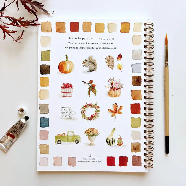 Emily Lex Studio Watercolor Workbook w/Paint - Autumn