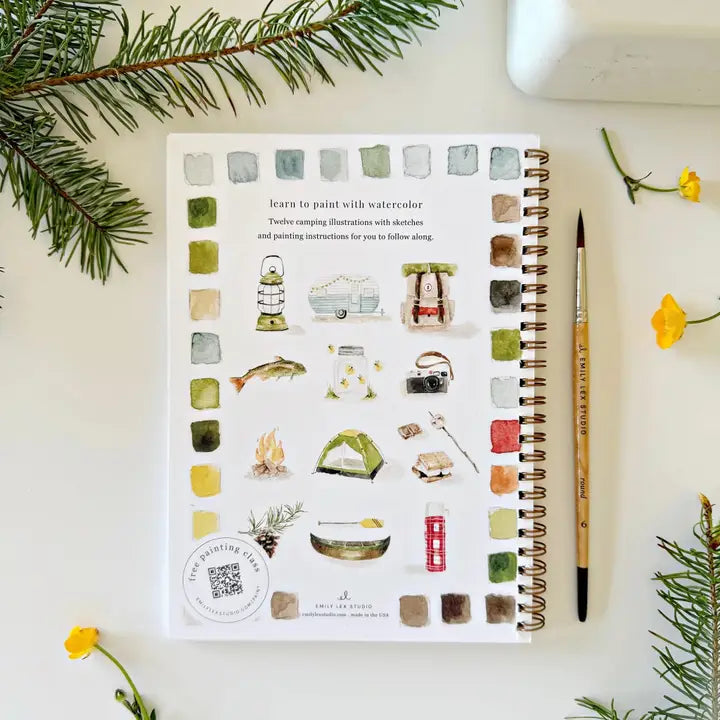 Emily Lex Studio Watercolor Workbook w/Paint - Camping
