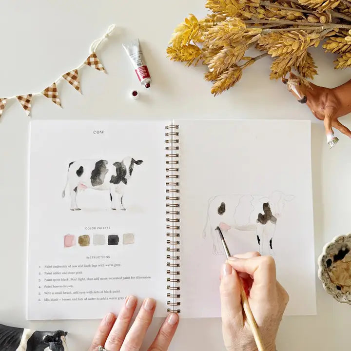 Emily Lex Studio Watercolor Workbook w/Paint - Farm