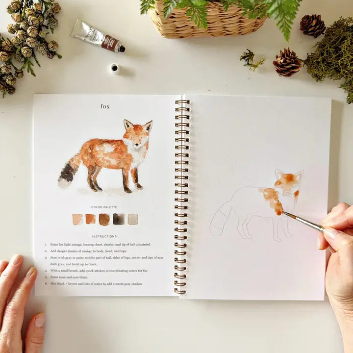 Emily Lex Studio Watercolor Workbook w/Paint - Woodland