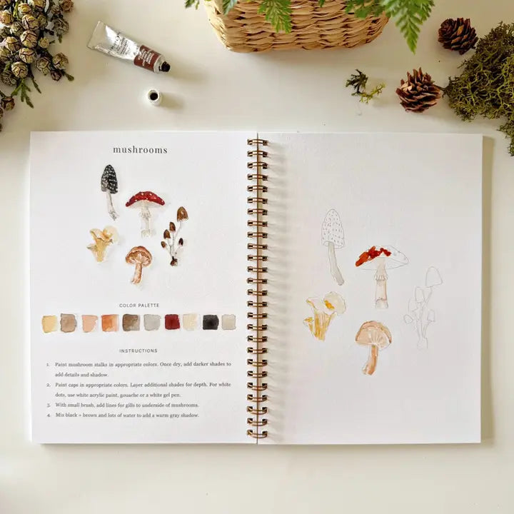Emily Lex Studio Watercolor Workbook w/Paint - Woodland