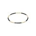 Necklace with black and gold beads on a white background