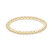 A gold beaded stretch bracelet with a polished, faceted bead design, shown against a plain white background.