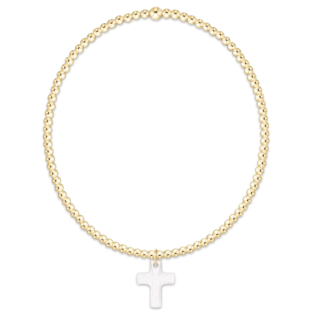Enewton Classic Gold 2mm Bracelet- Blessed Crystal Charm