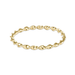 A twisted rope-style gold bangle bracelet on a plain white background.