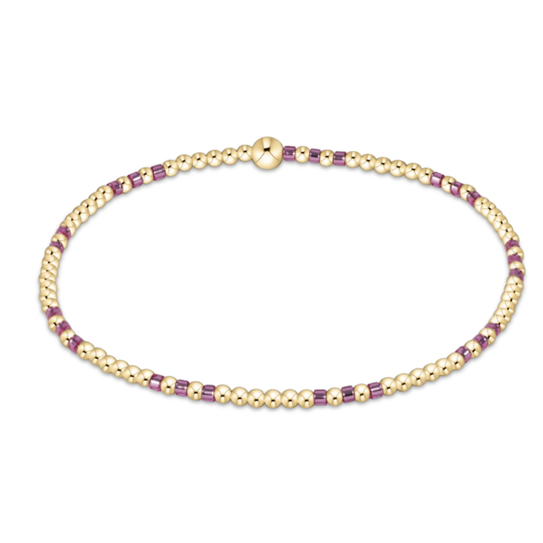 Enewton Hope Joy Pattern 2mm Bead Bracelet - Pink Metallic